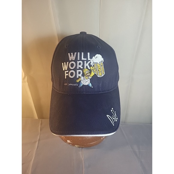 Simpson Other - Will Work for Beer" Duff hat: "Vintage Duff Beer Hat - Homer Simpson